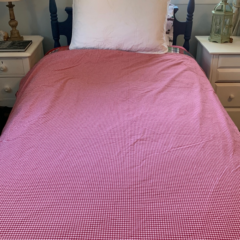 Pottery barn Red Checkered duvet cover